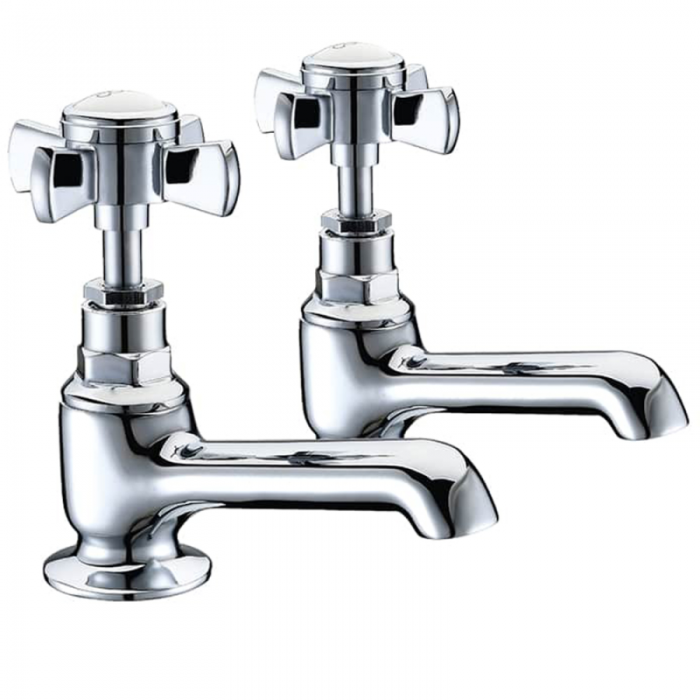 Wisley Traditional Basin Pillar Taps Lime Kitchen & Bathroom